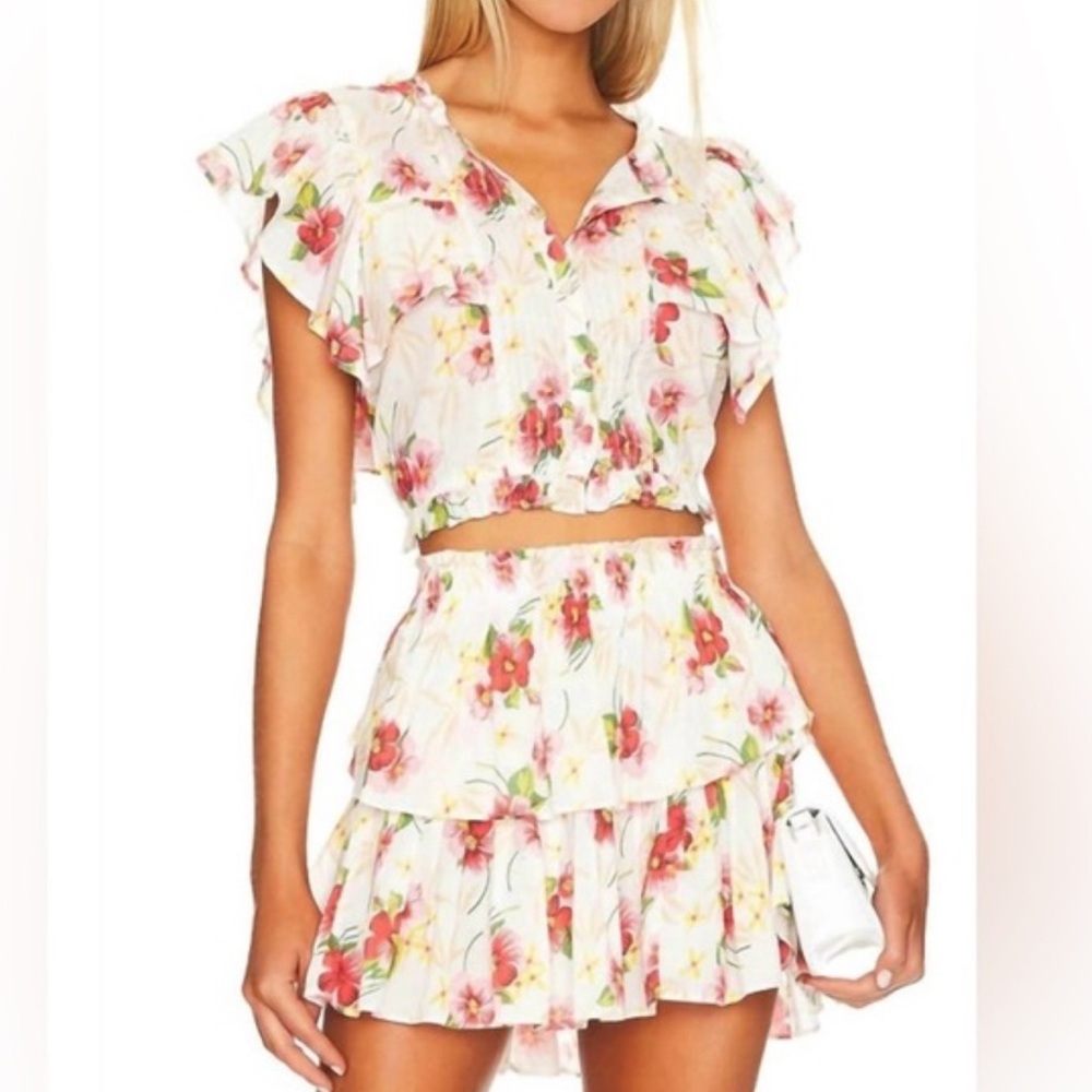 Nora Ruffle Mini Ruffle Skirt and Top Set